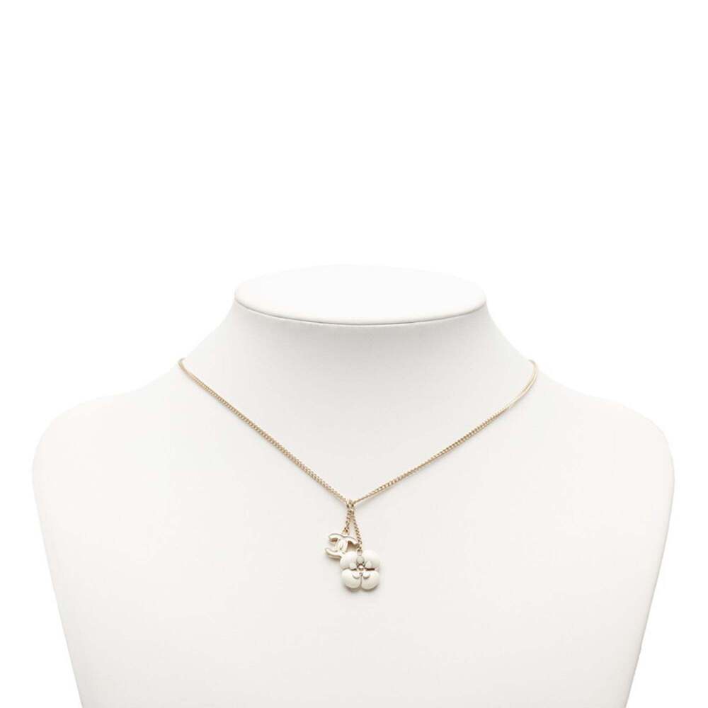 CHANEL Authentic White Logo Necklace - Picture 5 of 5